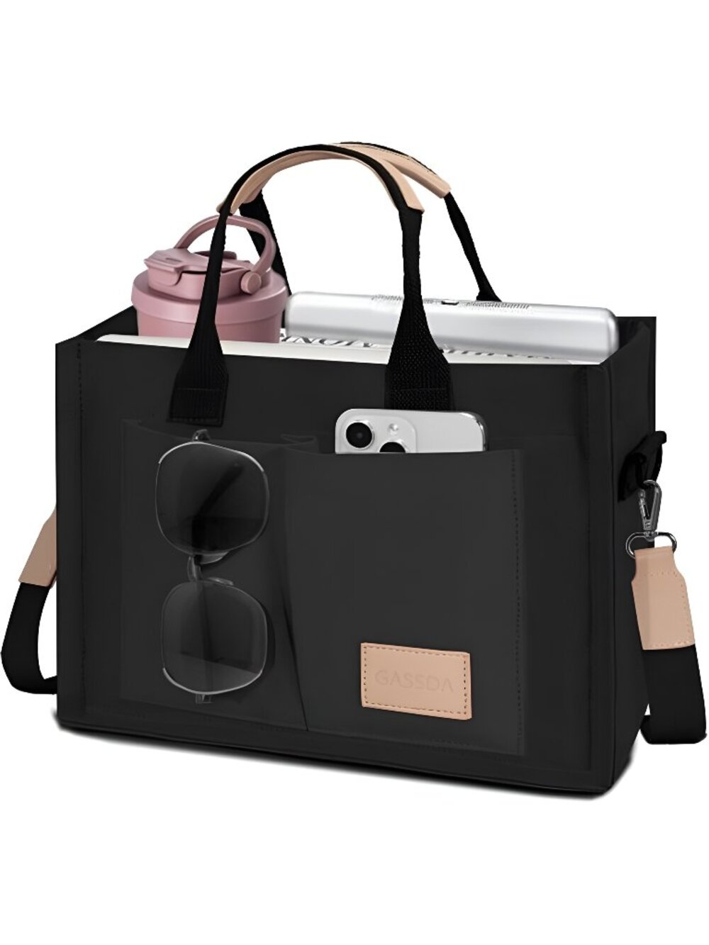Tote Bags for Women Canvas Tote Purse Crossbody with Pockets Top Handle
